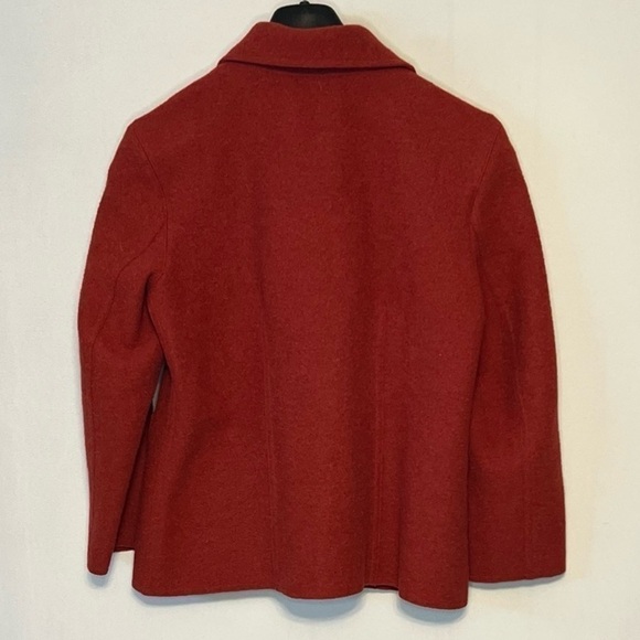 Talbots Womens Sz M Coat Jacket Rust Alpaca Wool Blend Button Front Pockets. - Picture 2 of 8